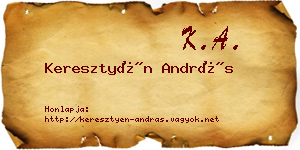 Keresztyén András névjegykártya