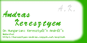 andras keresztyen business card